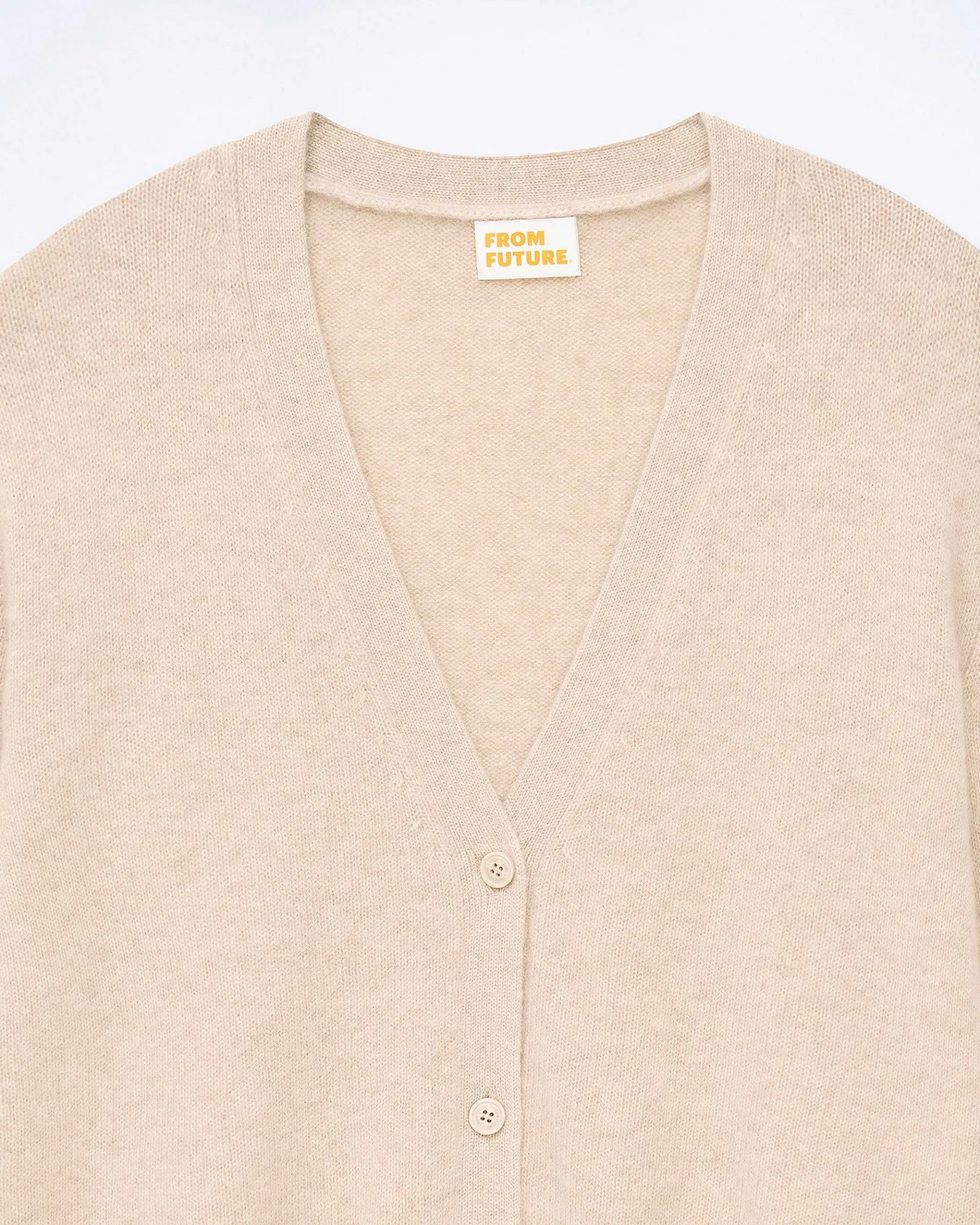 Outlet FROM FUTURE Pull Cardigan Beige Chine