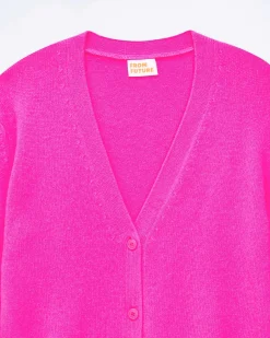 Online FROM FUTURE Pull Cardigan Fruity Pink