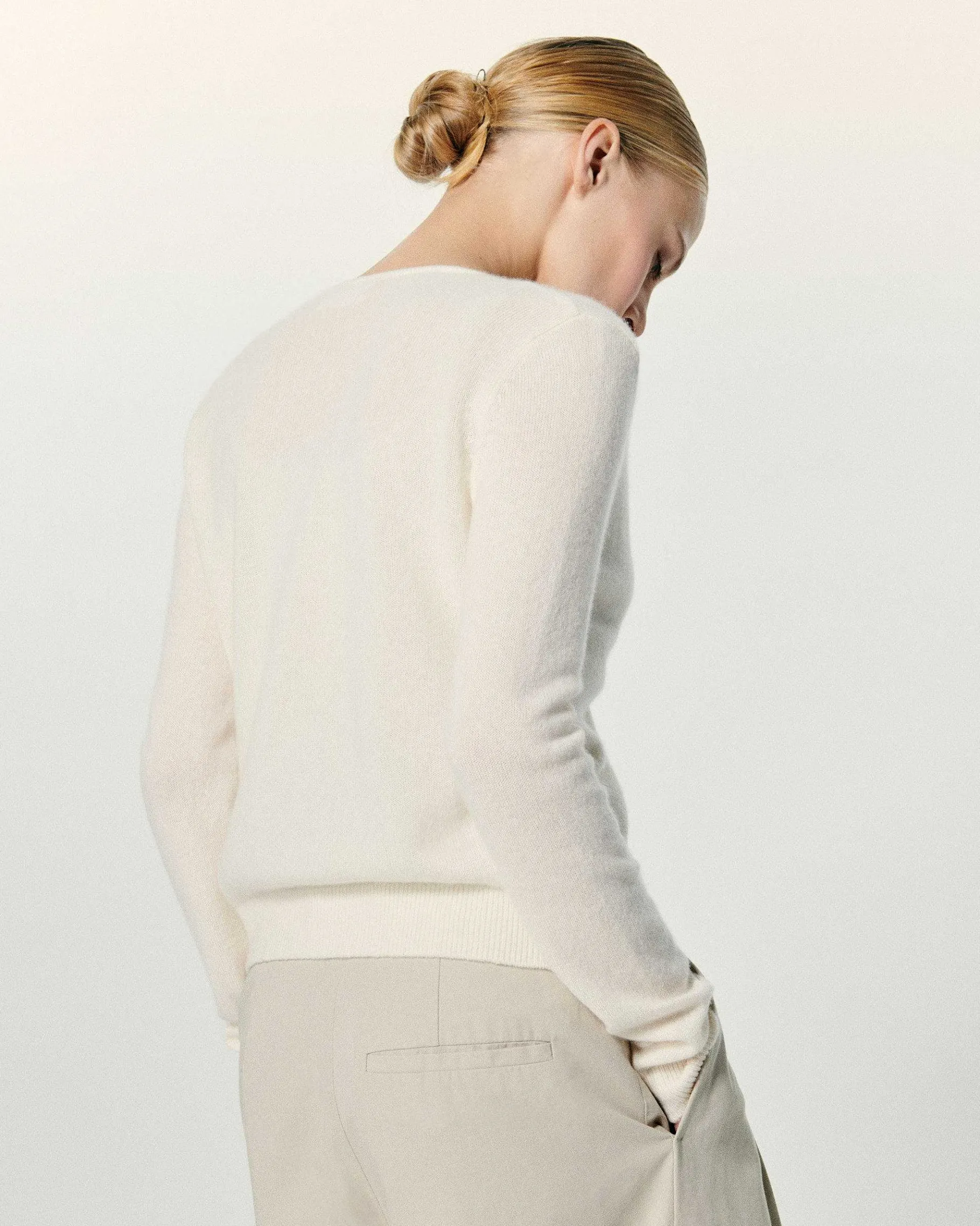 Outlet FROM FUTURE Pull Cardigan Ecru