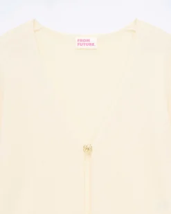 Outlet FROM FUTURE Pull Cardigan Ecru