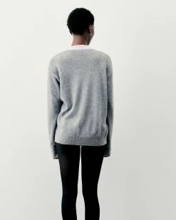 Clearance FROM FUTURE Pull Cardigan Gris Chine Fonce