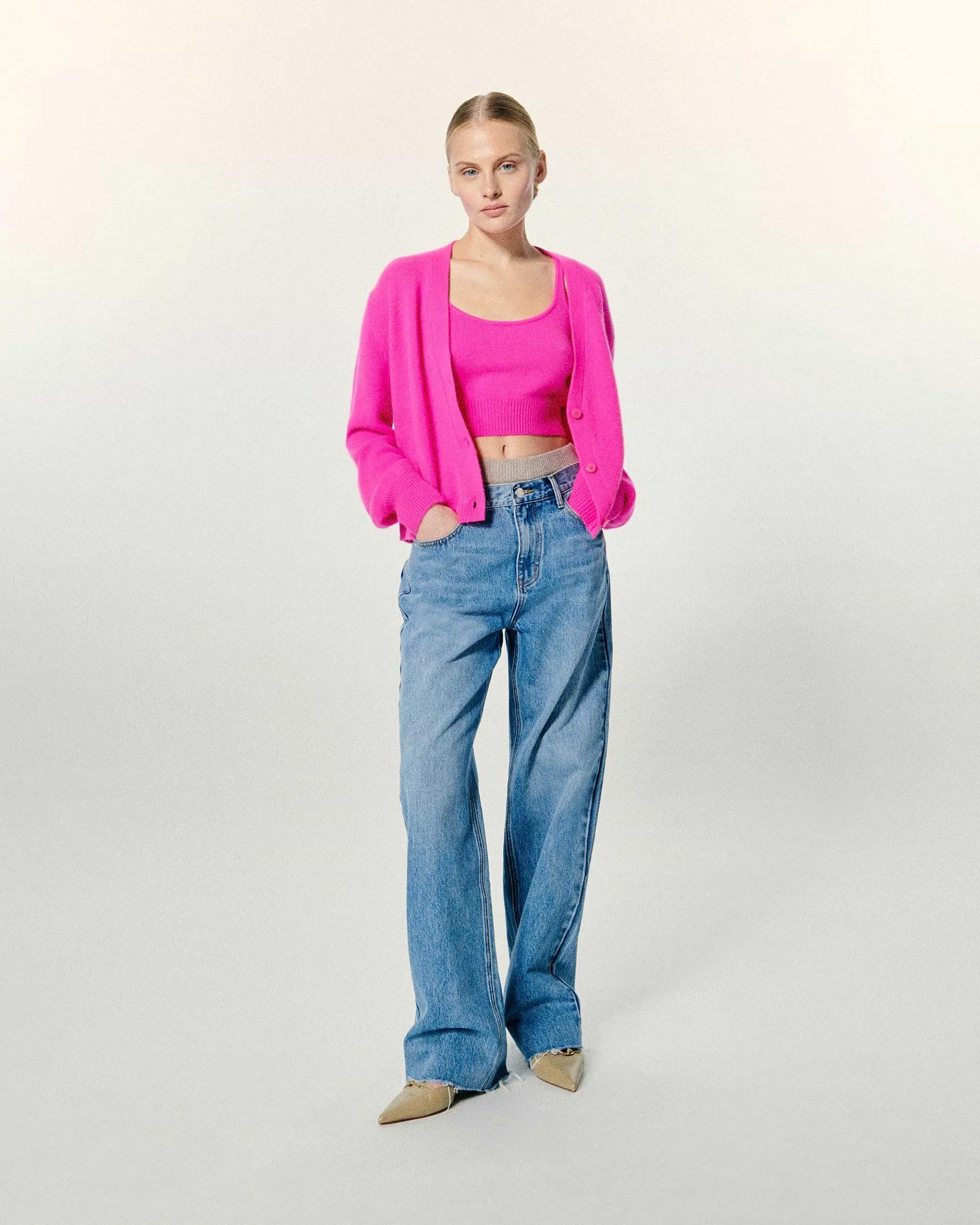 Sale FROM FUTURE Pull Cardigan Fruity Pink
