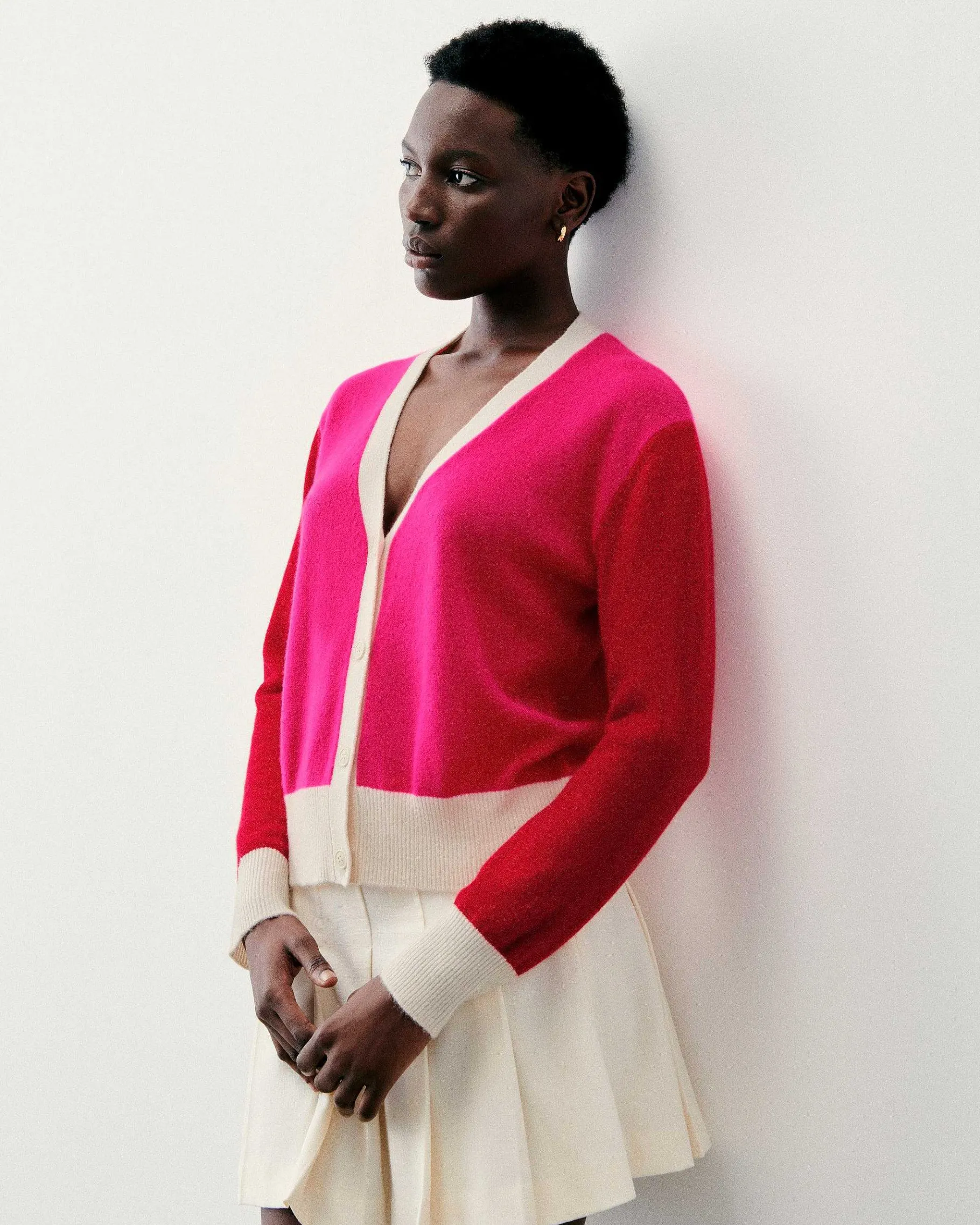 Best FROM FUTURE Pull Cardigan Winter Fuschia