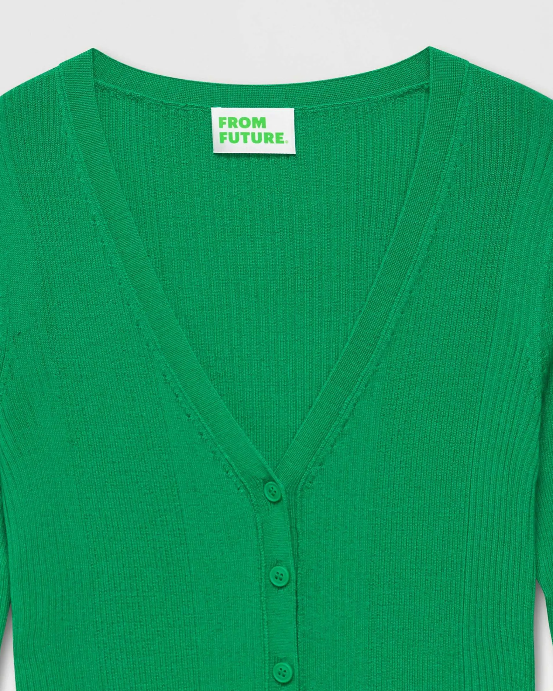 Discount FROM FUTURE Pull Cardigan A Cotes Summer Green
