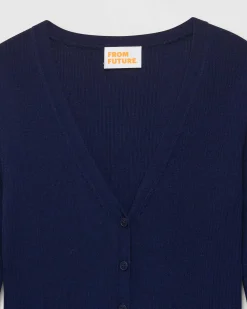 Clearance FROM FUTURE Pull Cardigan A Cotes Navy