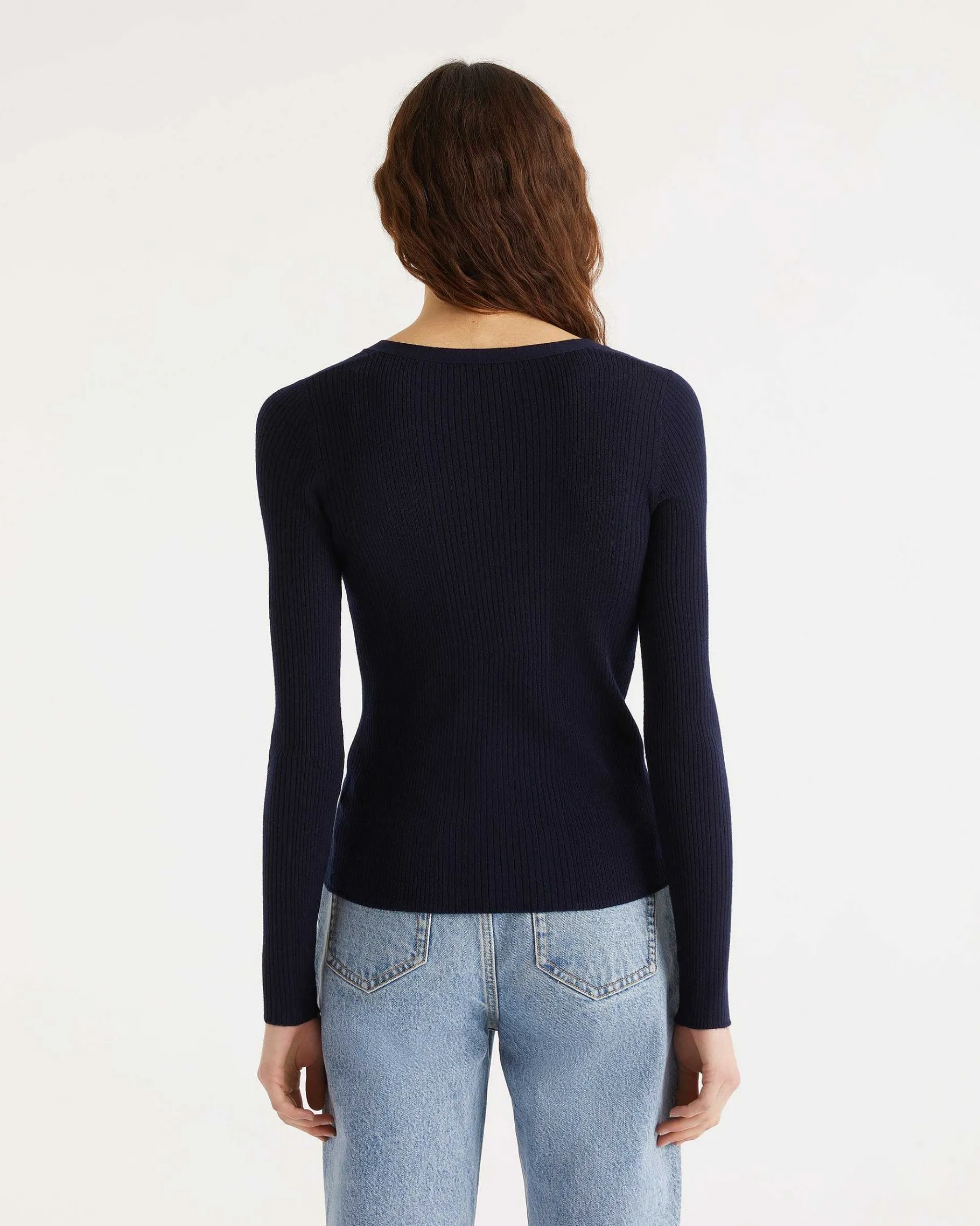 Clearance FROM FUTURE Pull Cardigan A Cotes Navy