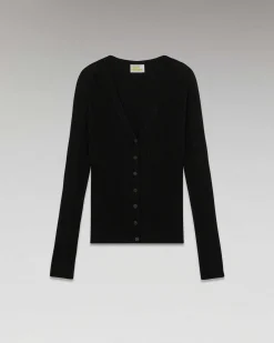 Online FROM FUTURE Pull Cardigan A Cotes Noir