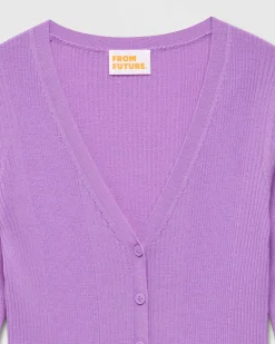 New FROM FUTURE Pull Cardigan A Cotes Holiday Lilac