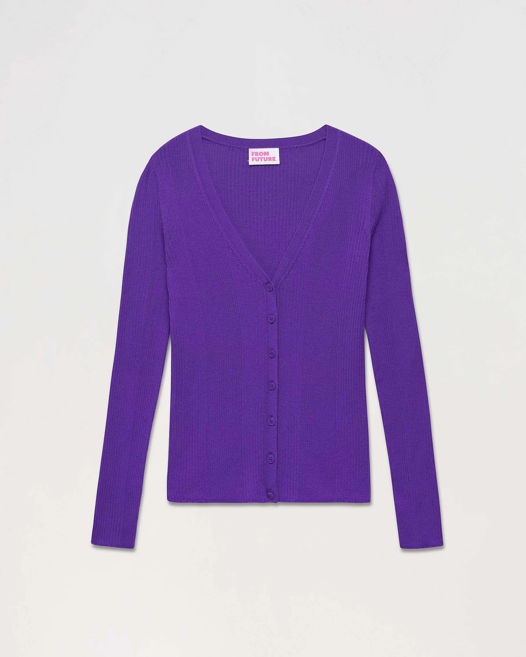 Online FROM FUTURE Pull Cardigan A Cotes Violet Fluo