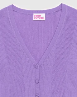 Clearance FROM FUTURE Pull Cardigan A Cotes Power Lilac