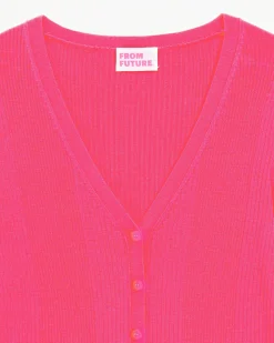 Online FROM FUTURE Pull Cardigan A Cotes Winter Fuschia