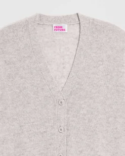 FROM FUTURE Pull Cardigan Basique Leger