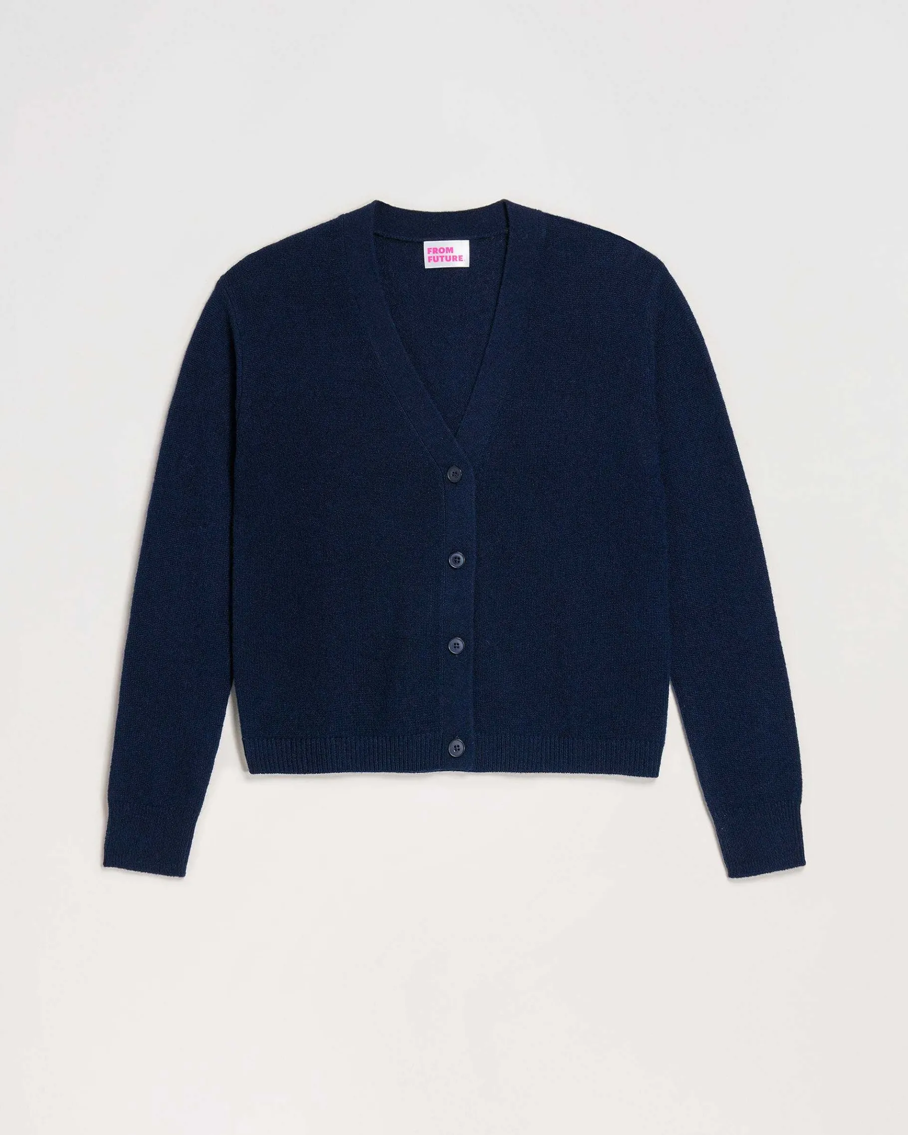 Best FROM FUTURE Pull Cardigan Basique Leger Navy