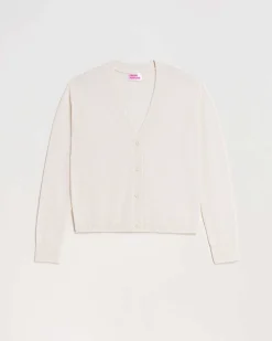 Discount FROM FUTURE Pull Cardigan Basique Leger Ecru