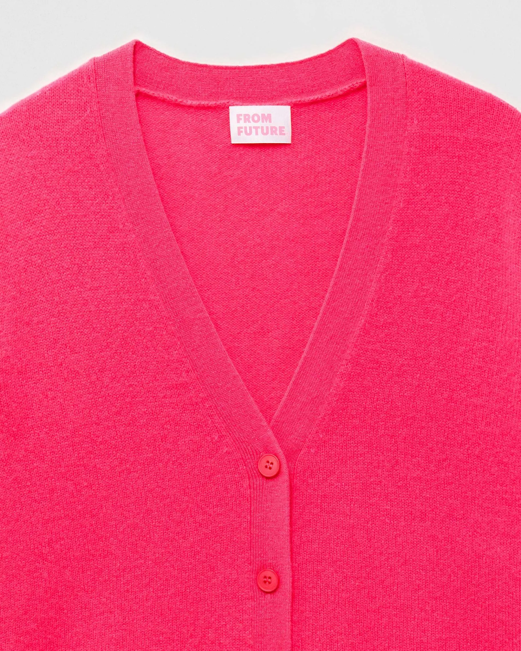 Online FROM FUTURE Pull Cardigan Basique Leger Winter Fuschia