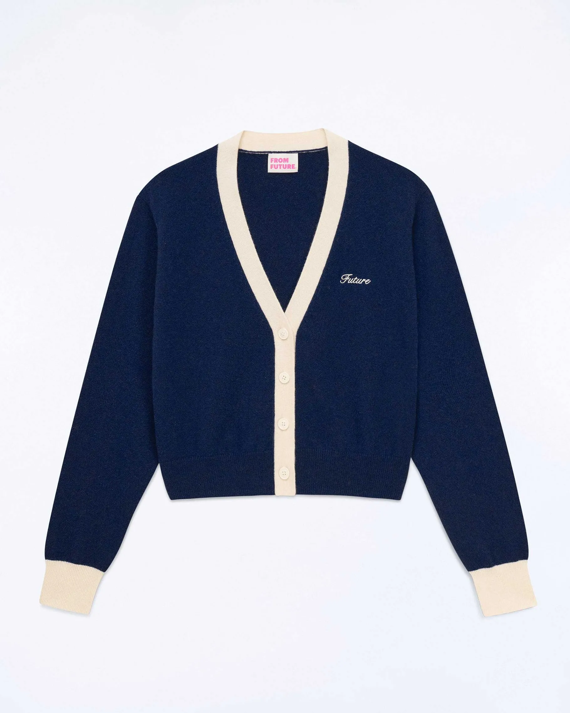 Sale FROM FUTURE Pull Cardigan Bicolore College Blue