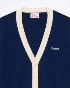 Discount FROM FUTURE Pull Cardigan Bicolore College Blue