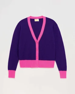 Clearance FROM FUTURE Pull Cardigan Bicolore Leger Intense Purple