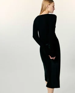 Outlet FROM FUTURE Pull Cardigan Bijou Point Bourdon Noir