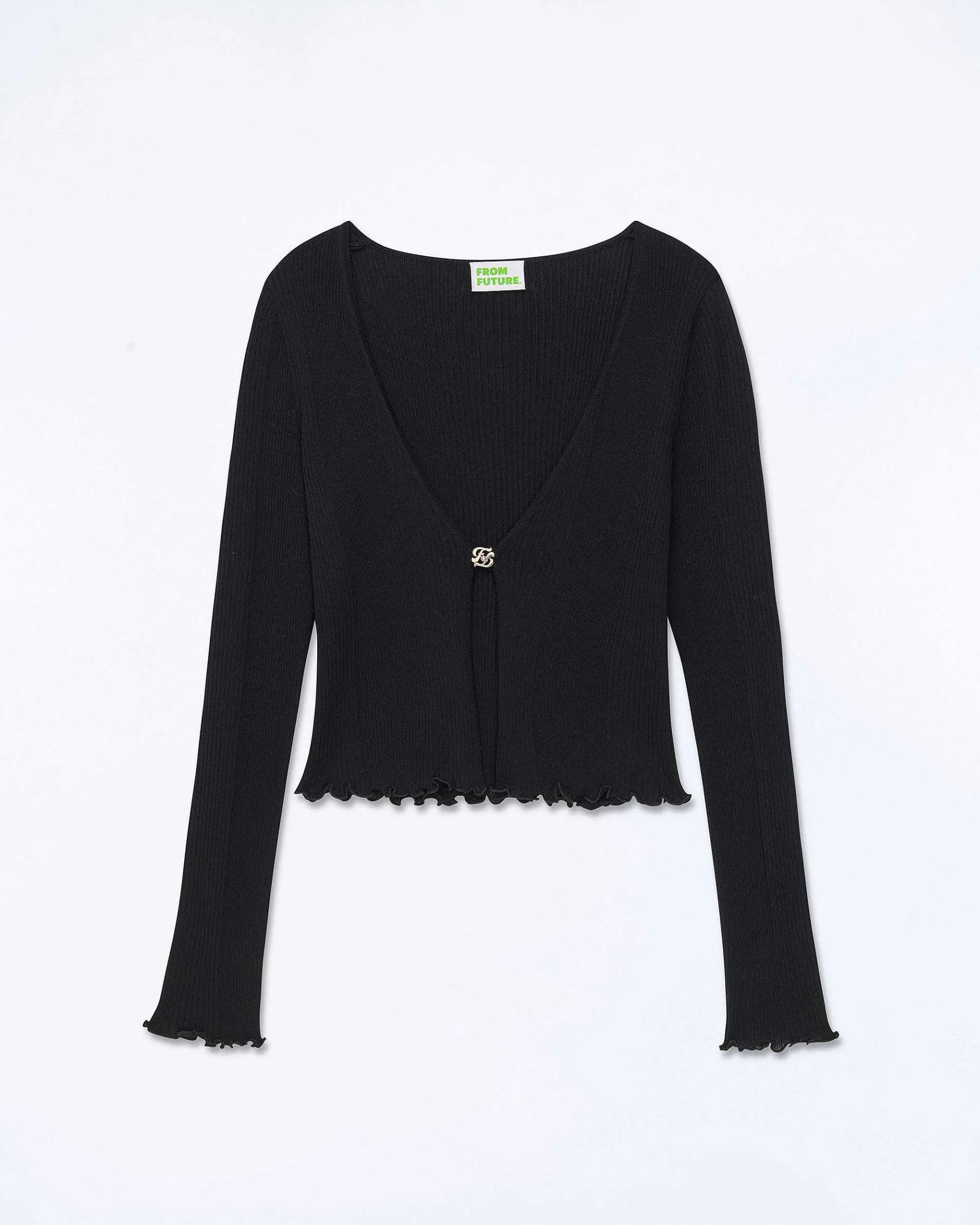 Clearance FROM FUTURE Pull Cardigan Bijou Point Bourdon Noir