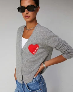 Clearance FROM FUTURE Pull Cardigan Coeur Leger Winter Fuschia