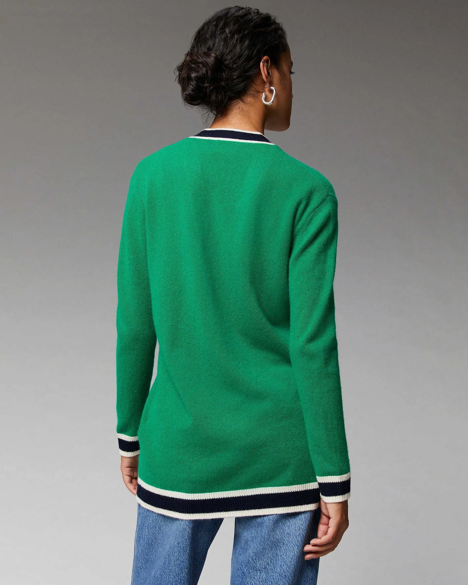 New FROM FUTURE Pull Cardigan Leger Vert Gazon