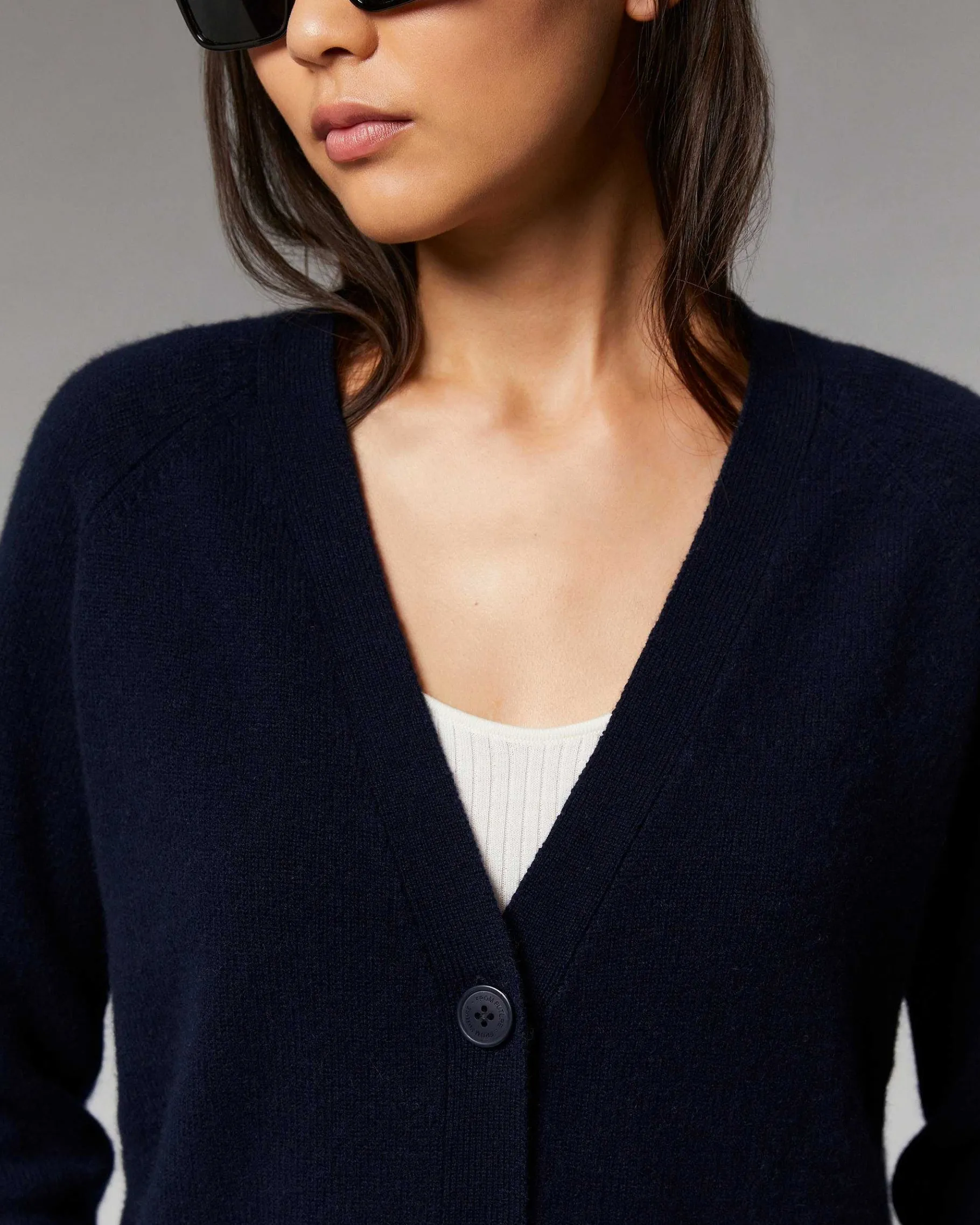 Clearance FROM FUTURE Pull Cardigan Manches Raglan Navy