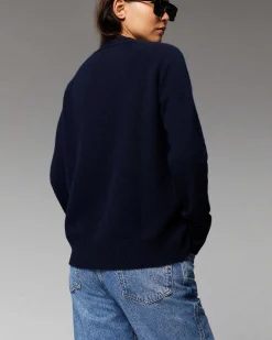 Outlet FROM FUTURE Pull Cardigan Manches Raglan Navy