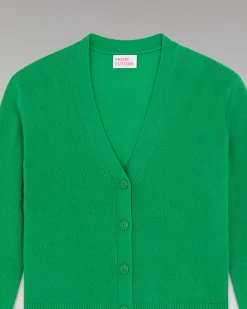 FROM FUTURE Pull Cardigan Uni Light Summer Green