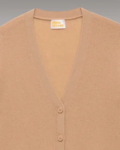 Hot FROM FUTURE Pull Cardigan Uni Light Summer Camel