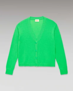 FROM FUTURE Pull Cardigan Uni Light Vert Fluo