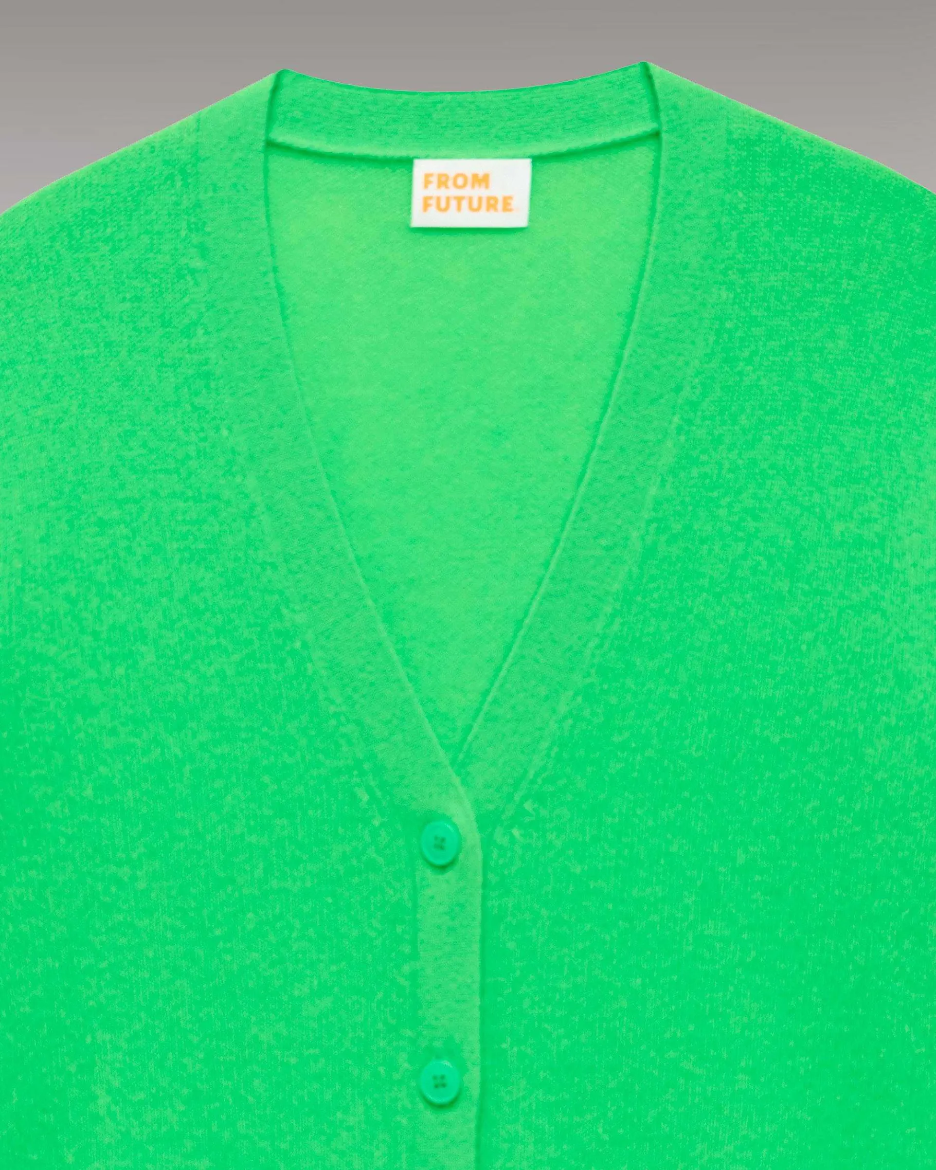 FROM FUTURE Pull Cardigan Uni Light Vert Fluo