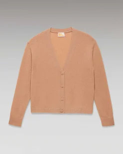 New FROM FUTURE Pull Cardigan Uni Light Summer Camel