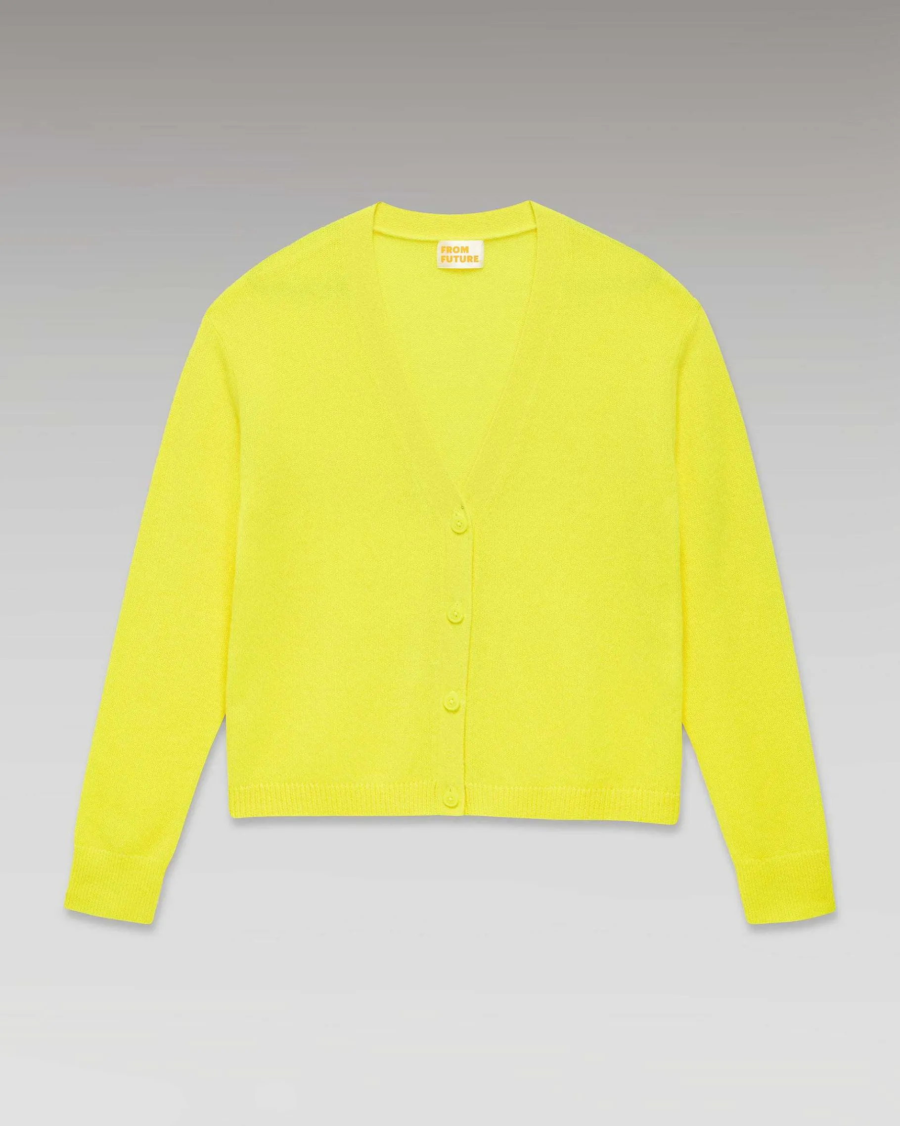 Hot FROM FUTURE Pull Cardigan Uni Light Jaune Fluo