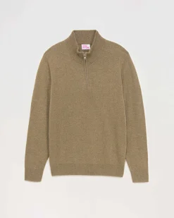 Online FROM FUTURE Pull Col Camionneur Basique Taupe