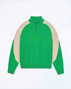 FROM FUTURE Pull Col Camionneur Tricolore Future Magic Green
