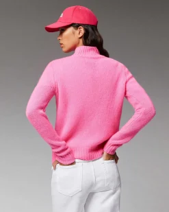 FROM FUTURE Pull Col Montant Epais Sparkle Pink