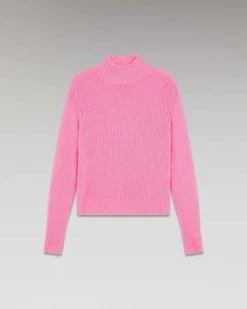 FROM FUTURE Pull Col Montant Epais Sparkle Pink
