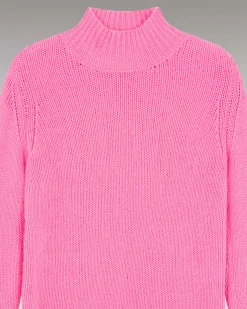 FROM FUTURE Pull Col Montant Epais Sparkle Pink
