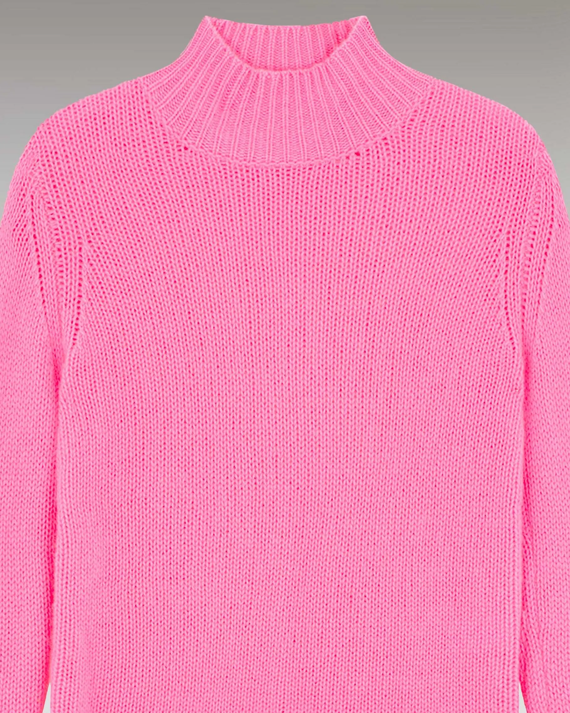 FROM FUTURE Pull Col Montant Epais Sparkle Pink