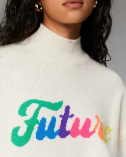 FROM FUTURE Pull Col Montant Future Multico Gris Chine Clair