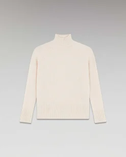 Hot FROM FUTURE Pull Col Montant Oversize Sable