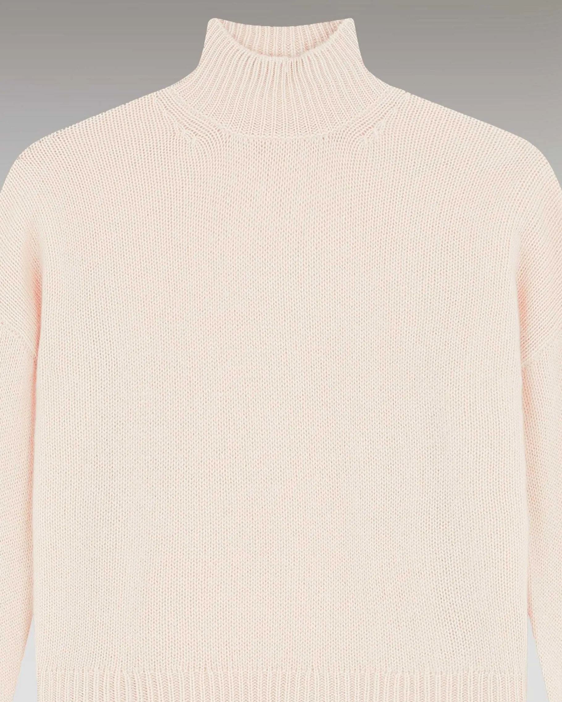 Hot FROM FUTURE Pull Col Montant Oversize Sable