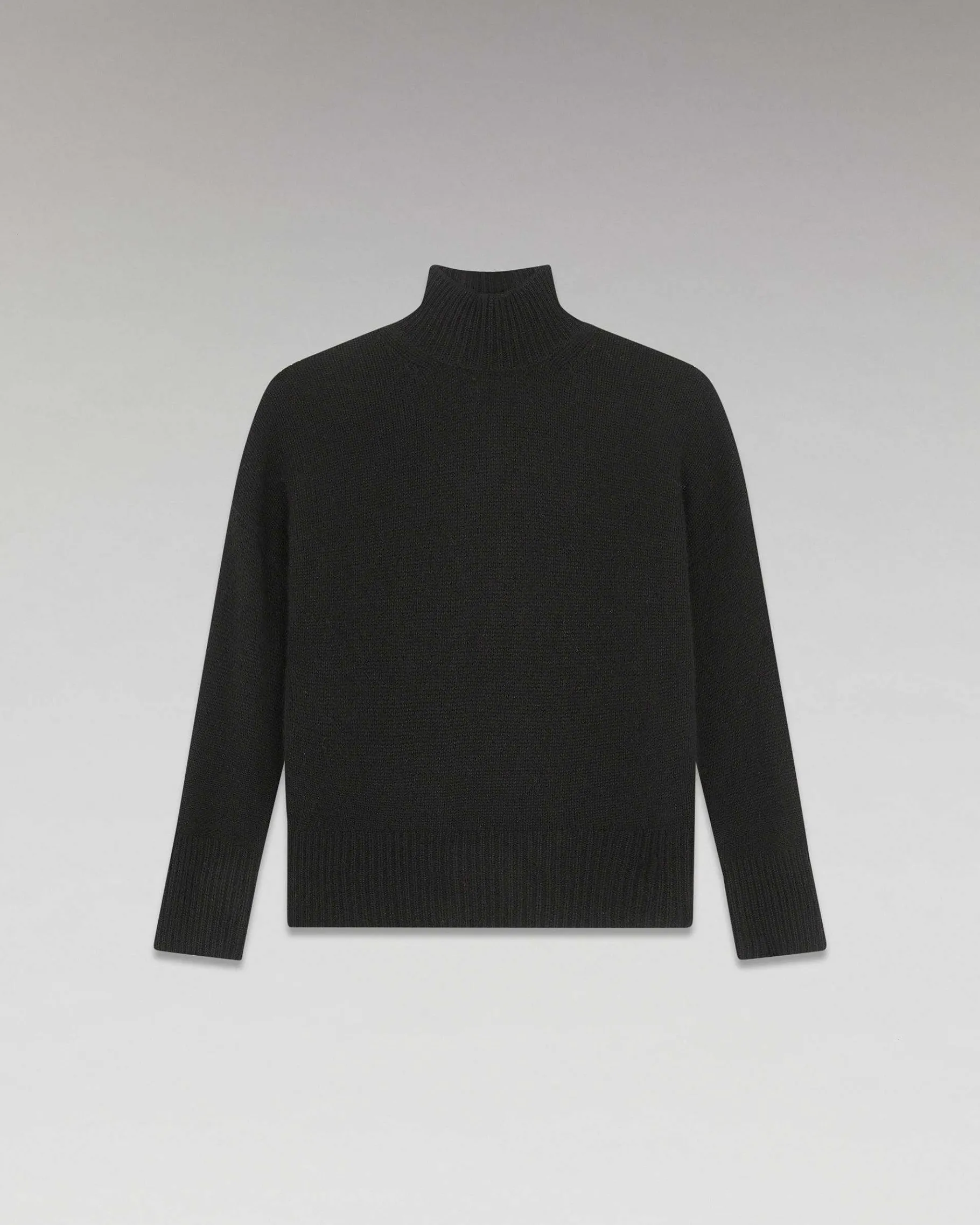 New FROM FUTURE Pull Col Montant Oversize Noir