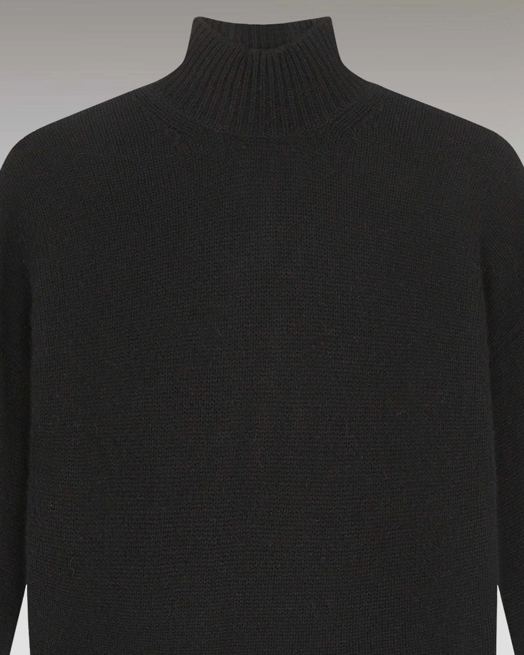 New FROM FUTURE Pull Col Montant Oversize Noir