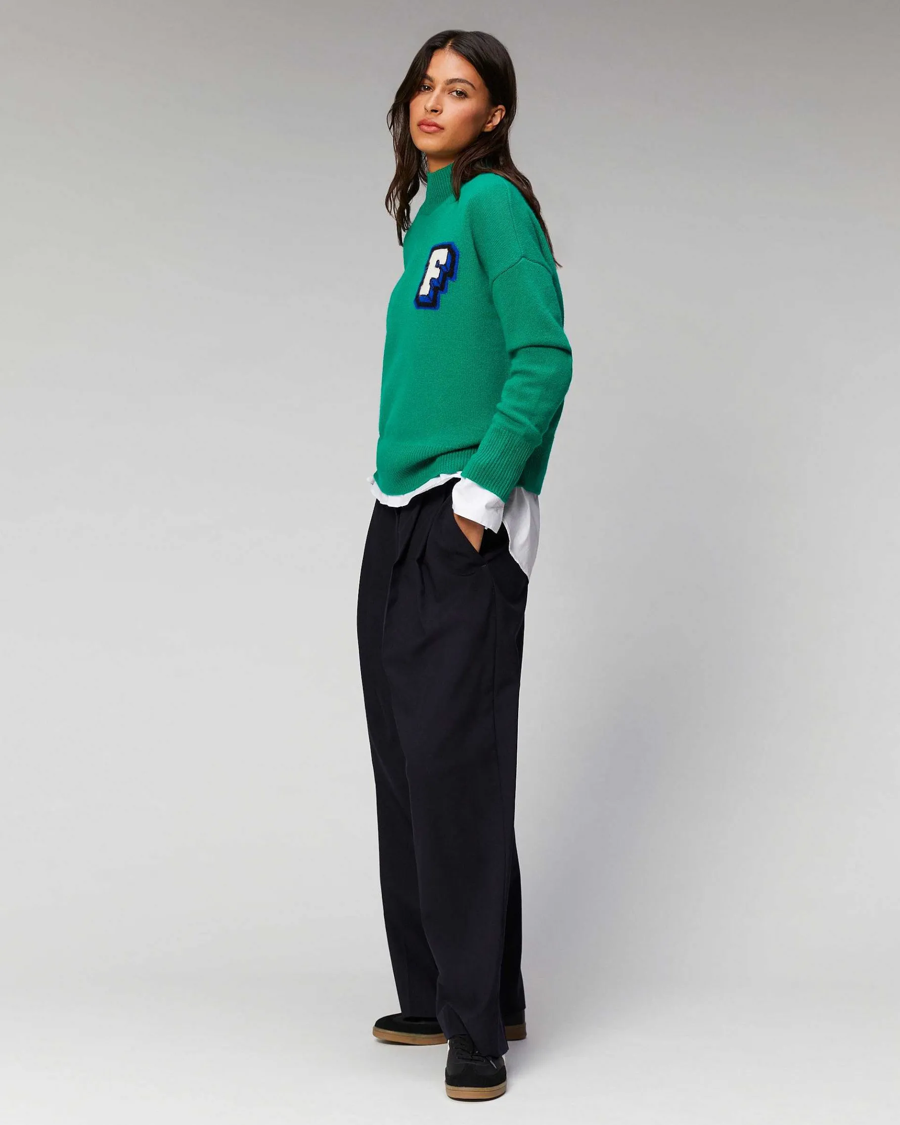 Best FROM FUTURE Pull Col Montant Oversize Navy