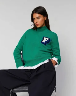 Best FROM FUTURE Pull Col Montant Oversize Navy