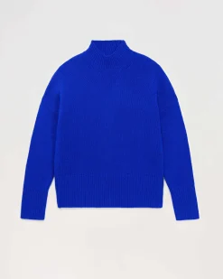 Online FROM FUTURE Pull Col Montant Oversize Pop Blue