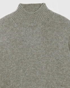 Sale FROM FUTURE Pull Col Montant Oversize Gris Chine Fonce