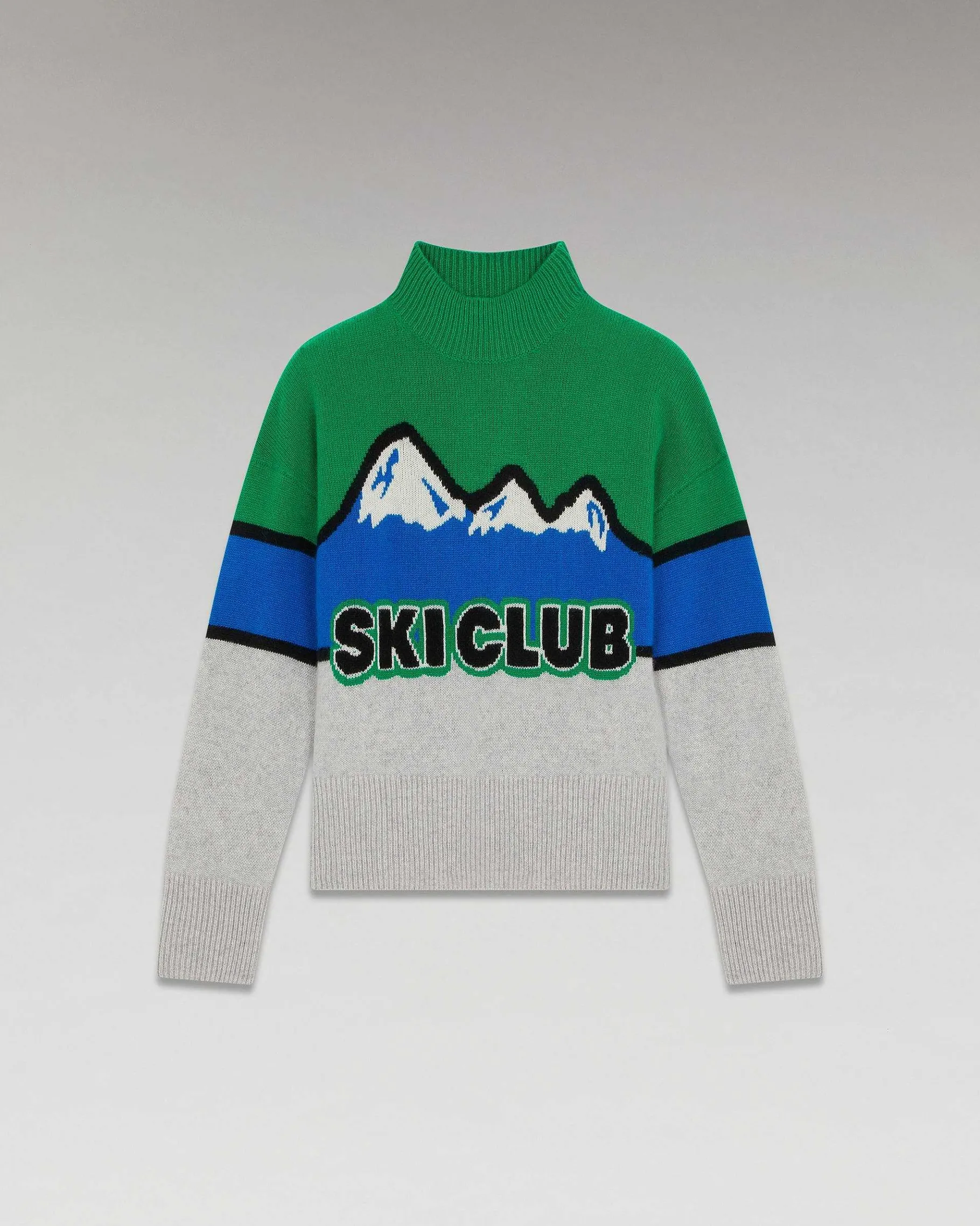 Hot FROM FUTURE Pull Col Montant Ski Club Montagnes Vert Gazon